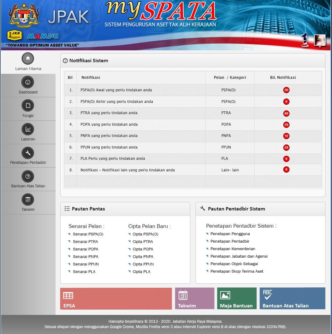 MySPATA - Sistem Pengurusan Aset Tidak Alih